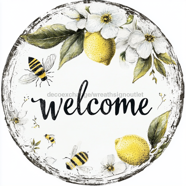 Lemon Sign, Welcome Sign, DCO-13024, Sign For Wreath, 10